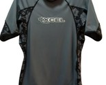 Xcel UV Shield Women Large Gray floral Short Sleeve Swim Surf Shirt Rash... - $15.58