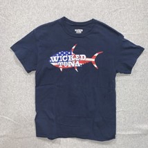 Discovery Channel WICKED TUNA Shirt Short Sleeve Sz M Graphic Print Flag... - £14.06 GBP