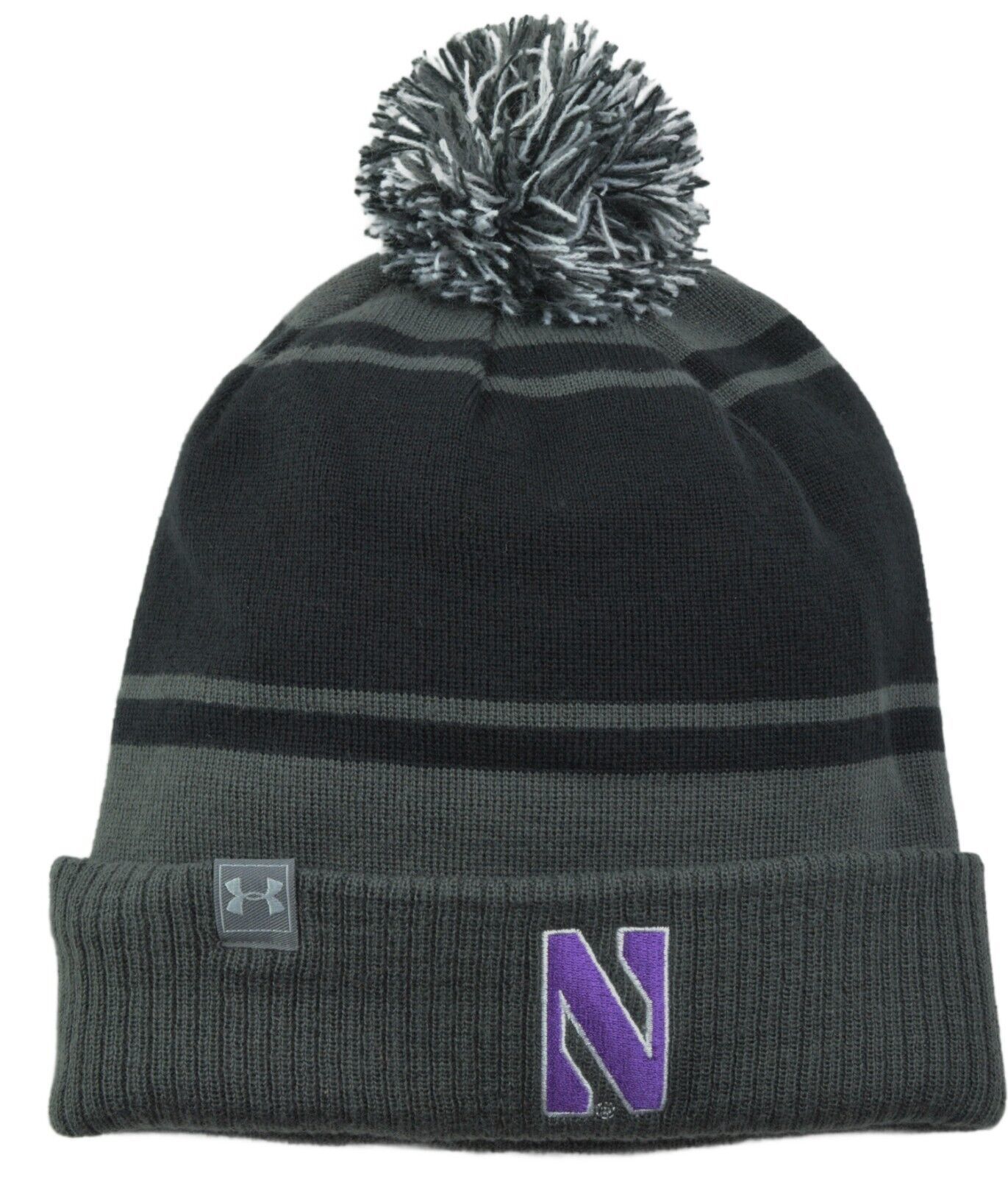 Northwestern Wildcats NCAA Knit Pom Pom Cuffed WInter Hat by Under Armour