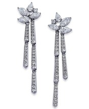 Eliot Danori Dark Silver Tone Marquise Crystal Cluster Dangle Drop Earrings NEW - £19.98 GBP