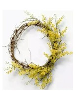 Hearth &amp; Hand Magnolia Crespedia Wreath Yellow Floral 16&quot; Spring Joanna ... - £19.41 GBP