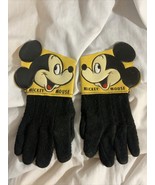 Vintage Disney Childrens Gloves Mickey Mouse Vinyl Cuffs 1950s WDP - £10.27 GBP