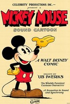 Mickey Mouse - 1928 - Sound Cartoon - Promotional Poster - £26.36 GBP