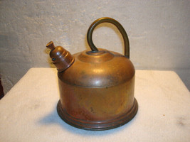 OLD DUTCH FINEST QUALITY SOLID COPPER TEA KETTLE w/WHISTLE MADE IN PORTUGAL - $40.00