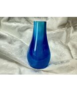 Vase Resin Blue Sparkly Handmade Medium Tall Flower Vase Resin Vase Deco... - $21.05 CAD