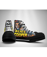 Alice Cooper Musician Printed Canvas Sneaker Shoes - £31.18 GBP+