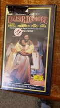 L&#39;Elisir D&#39;Amore Luciano Pavarotti Kathleen Battle James Levine Opera  VHS 1992 - £12.10 GBP