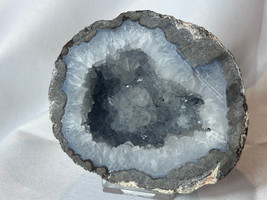 Grey /Blue Geode Hollow Rock /Nodule Rock Quartz Mineral Rock Specimen - £23.35 GBP
