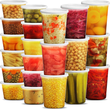 Deli Food Containers with 54 Lids - (48 Sets) 24-32 Oz Quart Size &amp; 24-16 Oz Pin - $28.15