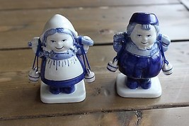 Pair of Vintage Delft Blue Bobble Dolls - £14.01 GBP