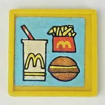 Vintage Playskool McDonalds 1974 Yellow Plastic Food Tray Familiar Place... - $16.20
