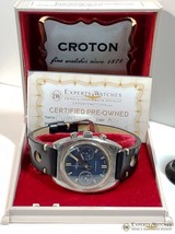 Serviced Vintage Croton 1878 chronograph Valjoux 7733 Panda Dial Heuer Box Watch - £883.39 GBP