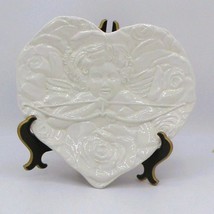 Heart-Shaped Ceramic Cherub Angel Cupid Plate Italy 7347   I - $260.16 MXN