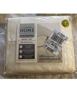  Full Size 400tc Wrinkle Guard Sheet Set - JCPenney Home Ivory - £55.90 GBP