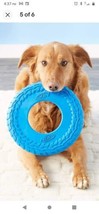 Nerf Dog Rubber Tire Flyer Toy 10&quot; Frisbee Lightweight Durable Floats M / L Dog  - £11.36 GBP
