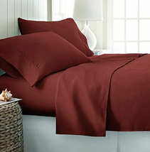 2-Piece Pillow Case Set Soft 1800 Series Persian Collection Burgundy       - £16.52 GBP+