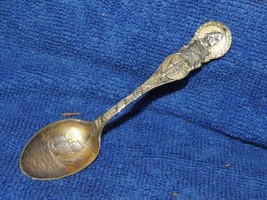 Gold Wash Sterling Silver 4&quot; Souvenir Spoon 1893 Chicago Columbian Expos... - $1,656.12 MXN