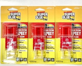 Super Glue 5 Minute Quick Set Epoxy Clear 0.2 oz Tube perfect bonding ep... - $13.81