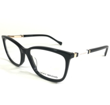 Lucky Brand Eyeglasses Frames D225 BLACK White Gold Square Full Rim 54-16-140 - £37.31 GBP