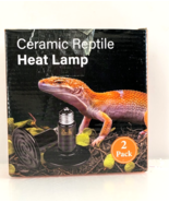 2-Pack Ceramic Heat Emitter, 100 Watt Reptile Heat Lamp Bulb, No Light E... - $290.55 MXN