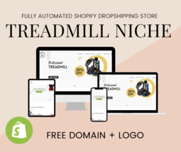 TREADMILL NICHE Fully Automated Dropshipping ecommerce + one word domain - £197.92 GBP