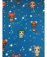 Robert Kaufman - Let&#39;s Dance - LOL Surprise Doll Cotton Fabric on blue 1... - $4.69