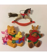 3 Pins Brooch Disney Hallmark Cards Piglet Pooh Bear Rocking Horse Chris... - £23.50 GBP