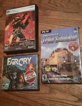 PC Game Lot (4 Games) Halo 1&amp;2, Far Cry, And Brand New Railworks Train Simulator - £11.43 GBP