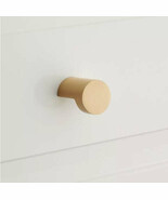 New Satin Brass Faustine Solid Brass Cylinder Cabinet Knob by Signature ... - $19.95