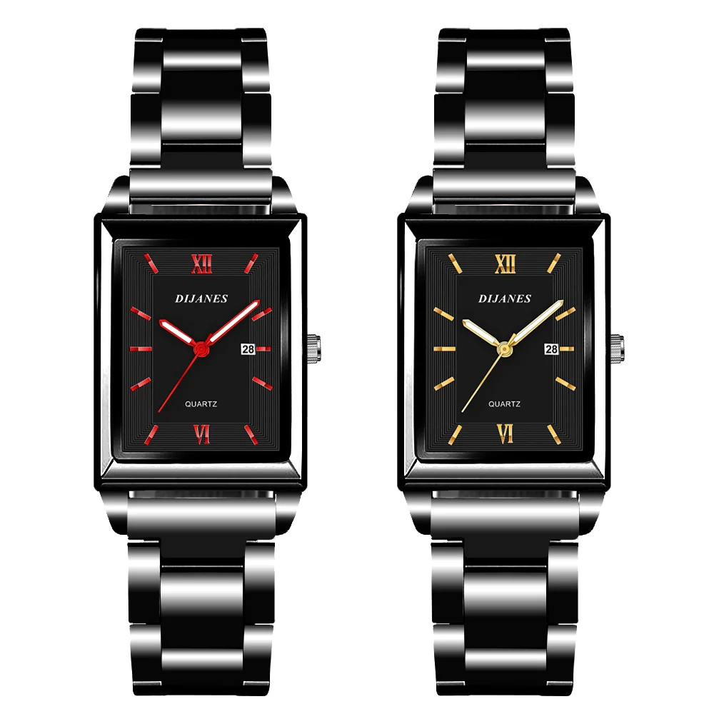 2pcs   Wrist Watch Fashion Business Men Watch 2pcs  Stainless Steel Watch For Me - £91.57 GBP
