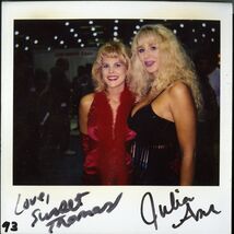 ADULT STARS SUNSET THOMAS &amp; JULIA ANN SIGNED POLAROID PICTURE AT VSDA CO... - $29.95