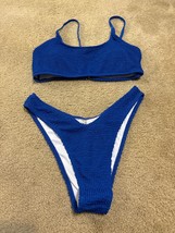 Shein Dark Blue High Cut Bikini Swimsuit Womens Size Medium New - $9.50