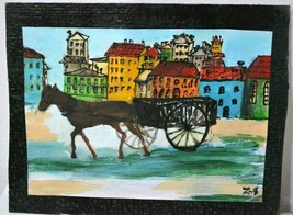 Original Acrylic Painting “Old Town”. Signed - £23.65 GBP