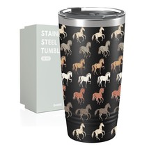 Horse Gifts For Horse Lovers, Insulated Stainless Steel Tumbler With Lid... - £33.72 GBP