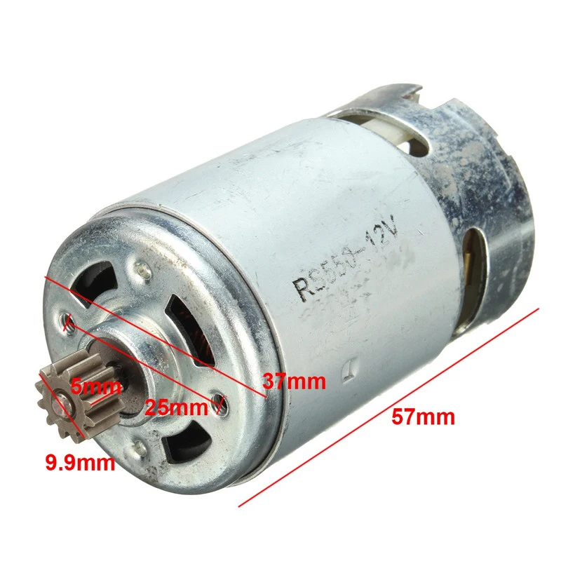 House Home RS550 DC Motor 7.2/12/16.8/21V 12 Teeths Electric Gear DC Motor For C - £28.67 GBP
