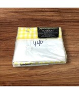 VINTAGE SPRINGMAID NO IRON WONDERCALE YELLOW CHECK TWIN FLAT SHEET - $14.55