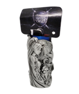 Smokezilla Mystic Fairy &amp; Lion Pewter Design Metal Big Bic Lighter Case - $9.89