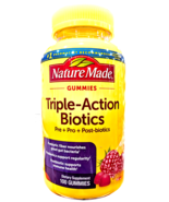 Nature Made Triple Action Biotic Gummy 100 Gummies EXP 12/2026 - $29.85