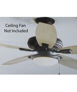 Ceiling Fan Light Kit 2-Light Oil Rubbed Bronze Ceiling Fan Moon LED Lig... - $29.69