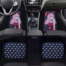 4PCS Universal V2 Anime Girls Racing Fabric Car Floor Mats Interior Carpets - £39.62 GBP
