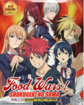 Anime DVD Food Wars! Shokugeki No Soma Season 1-5 Vol.1-86 End English Dub&amp;Sub  - £39.15 GBP