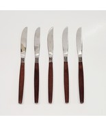 Ekco Eterna Canoe Muffin 5 Knives Knife Stainless Flatware Japan MCM 8 3/4&quot; - $418.32 MXN