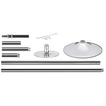 Dance Pole Full Kit Electroplated Chrome Finish 45Mm Removable Stripper ... - $153.99