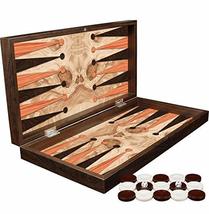 LaModaHome 19&#39;&#39; Turkish Ashwood Backgammon Set, Wooden, Board Game for Family Ga - £49.08 GBP