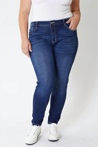 Kancan plus mid rise super skinny jeans in DARK WASH - size 16W - £35.49 GBP