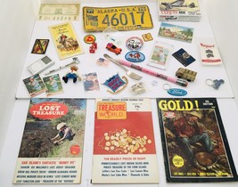 Junk Drawer Lot Vtg Key Chains Patches Baseball Cards Map Type 99 Model Military - £55.82 GBP
