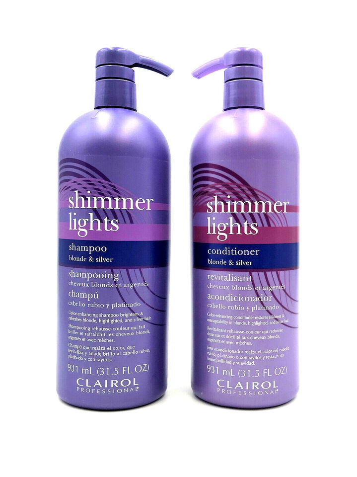Clairol Shimmer Lights Shampoo & Conditioner For Blonde & Silver 31.5 oz - $59.35