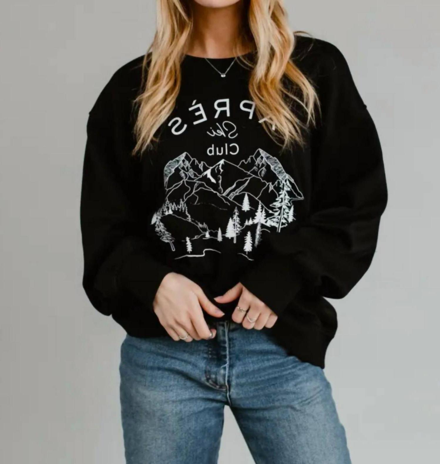 Panache Lexi Apres Ski Crew Neck Black - $40.00