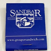 Vintage Matchbook Cover  Sandbar Seafood &amp; Spirits  Anna Maria, FL gmg  unstruck - £9.89 GBP