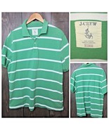 J. Crew Mens Size XL Polo Shirt Striped Green - $18.00